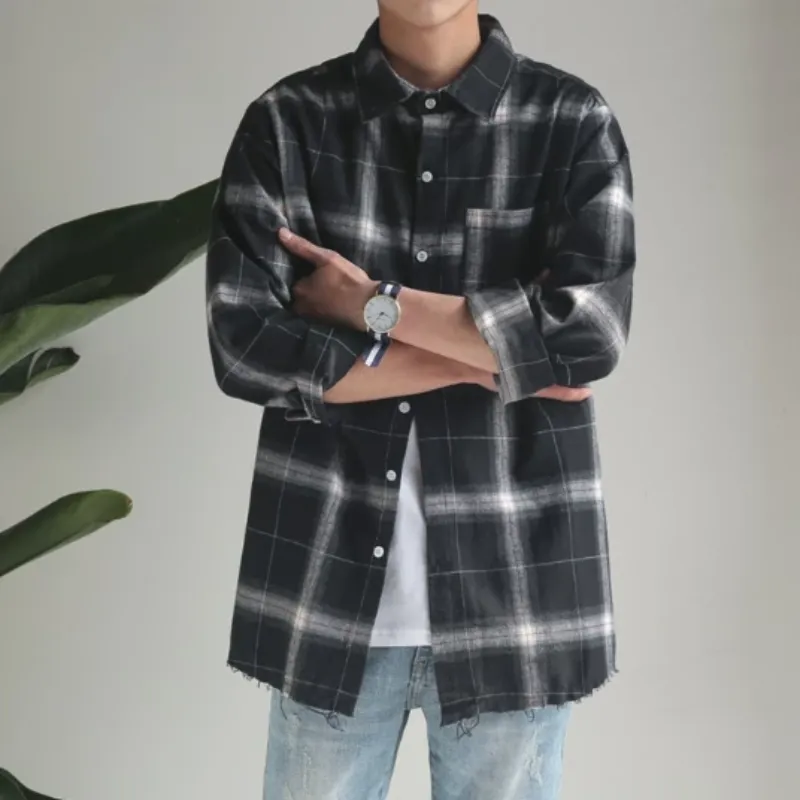 Men's Casual Plaid Flannel Shirt
