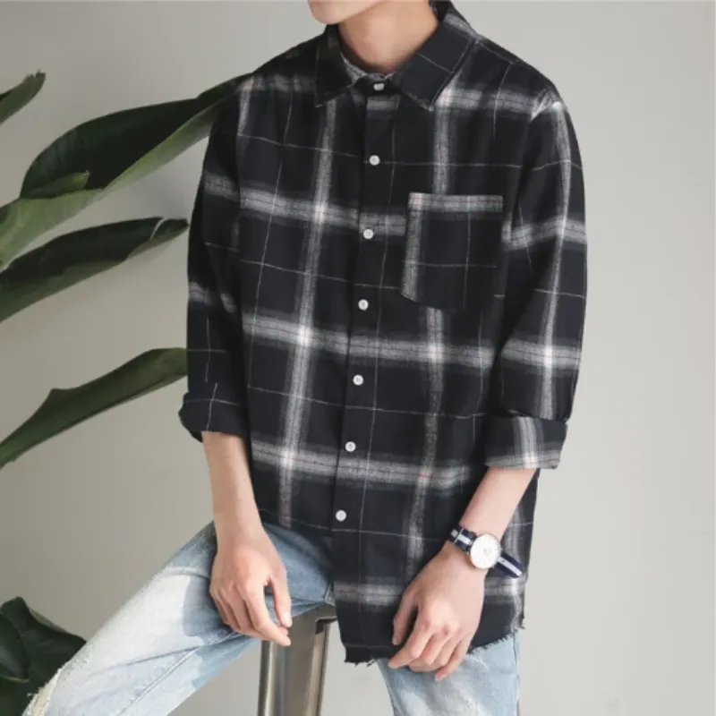 Men's Casual Plaid Flannel Shirt