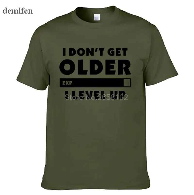 Men's I Don't Get Older I Level Up Cotton Tee Shirt