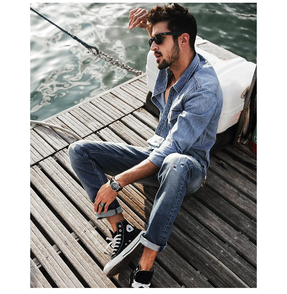 Men's Spring Denim Casual Shirt