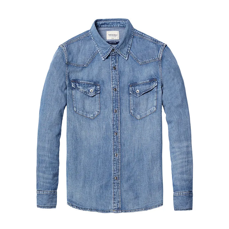 Men's Spring Denim Casual Shirt