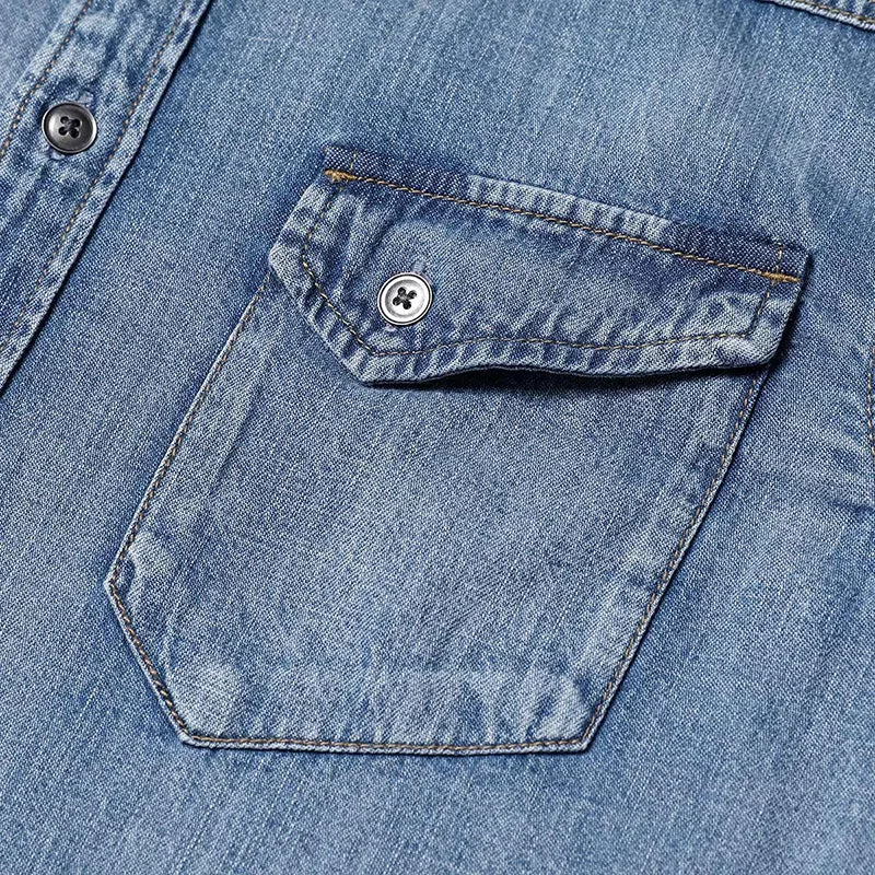 Men's Spring Denim Casual Shirt