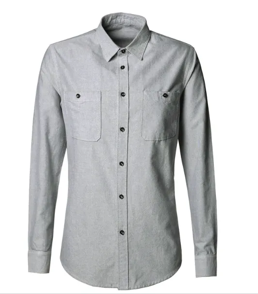 Men's Spring Long Sleeved Oxford Shirt