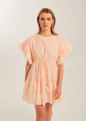 Peach Meadows Floral Mini Dress