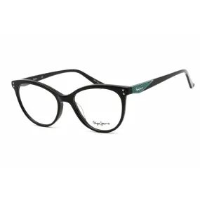 Pepe Jeans Women's Eyeglasses - Clear Lens Black Plastic Cat Eye Frame | PJ3398 C1