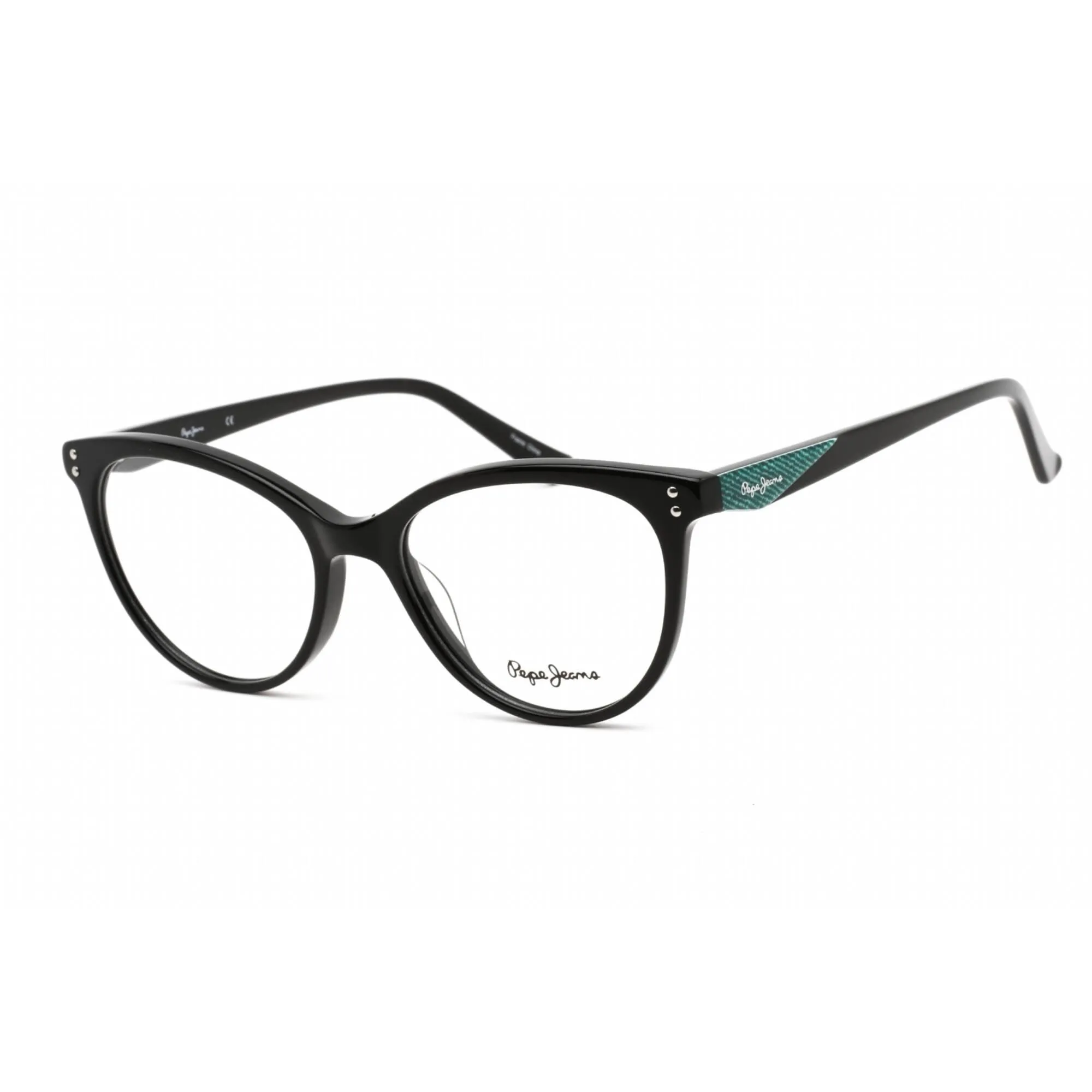 Pepe Jeans Women's Eyeglasses - Clear Lens Black Plastic Cat Eye Frame | PJ3398 C1