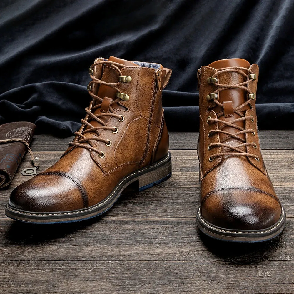 Retro Men Boots  Fashion Comfortable  Spring Leather Boots