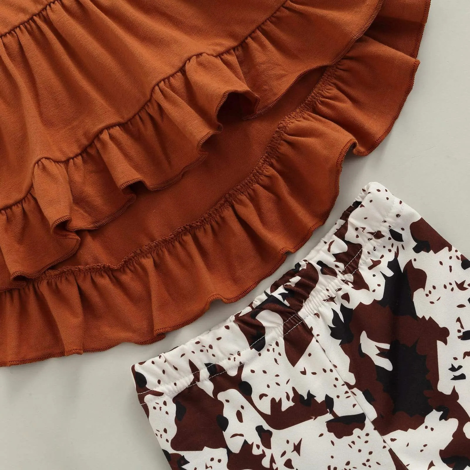 Ruffle Top and Flare Pants Set