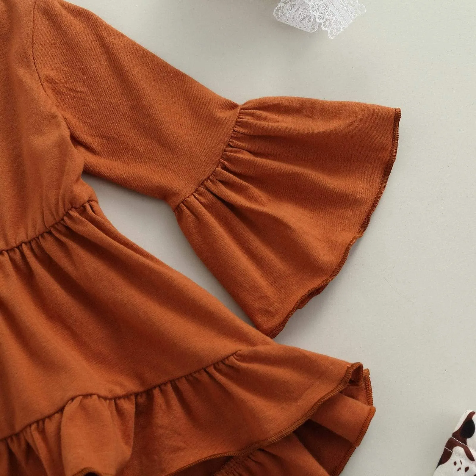 Ruffle Top and Flare Pants Set