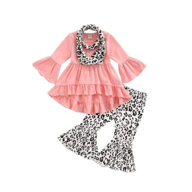Ruffle Top and Flare Pants Set