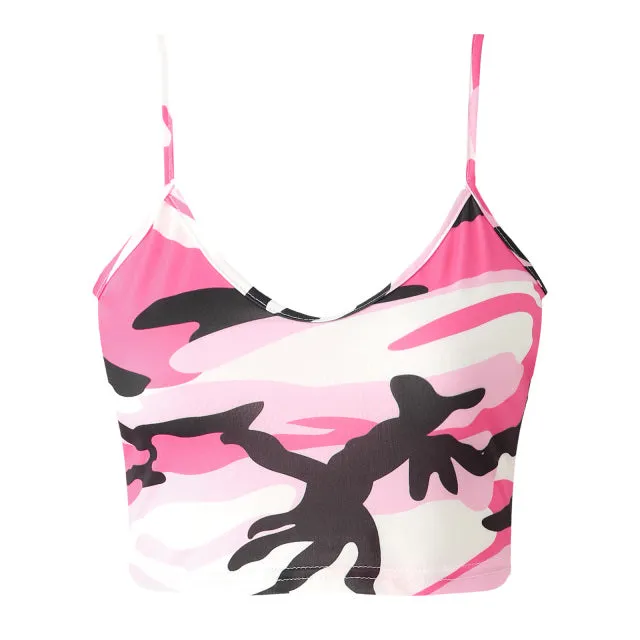 Sexy Club Women Summer Crop Top Camis Black Sleeveless Human Skeleton Skull Hand Printed Tights Vest