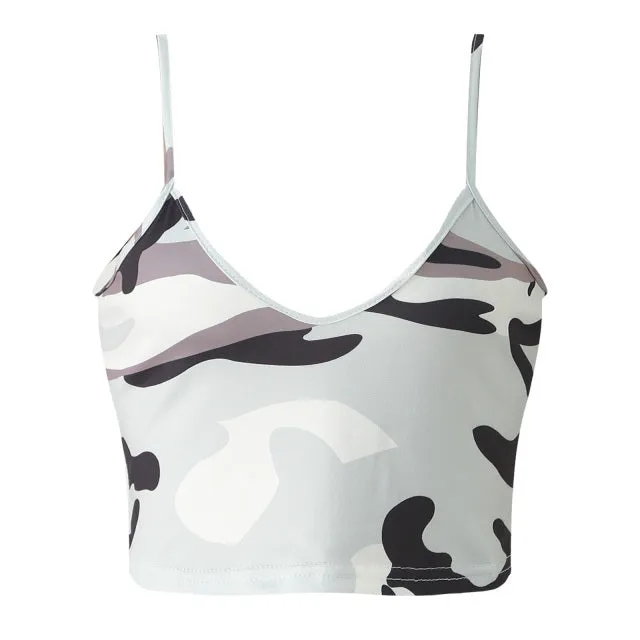 Sexy Club Women Summer Crop Top Camis Black Sleeveless Human Skeleton Skull Hand Printed Tights Vest