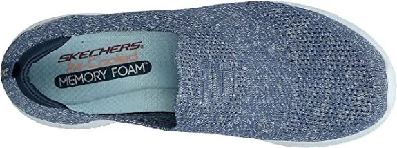 Skechers Ultra Flex Harmonious Navy Round Toe Knit Mesh Pull On Low Top Sneakers