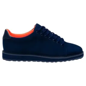Tayon Men's Blue Suede lace-up Oxford Sneaker Casual Shoes