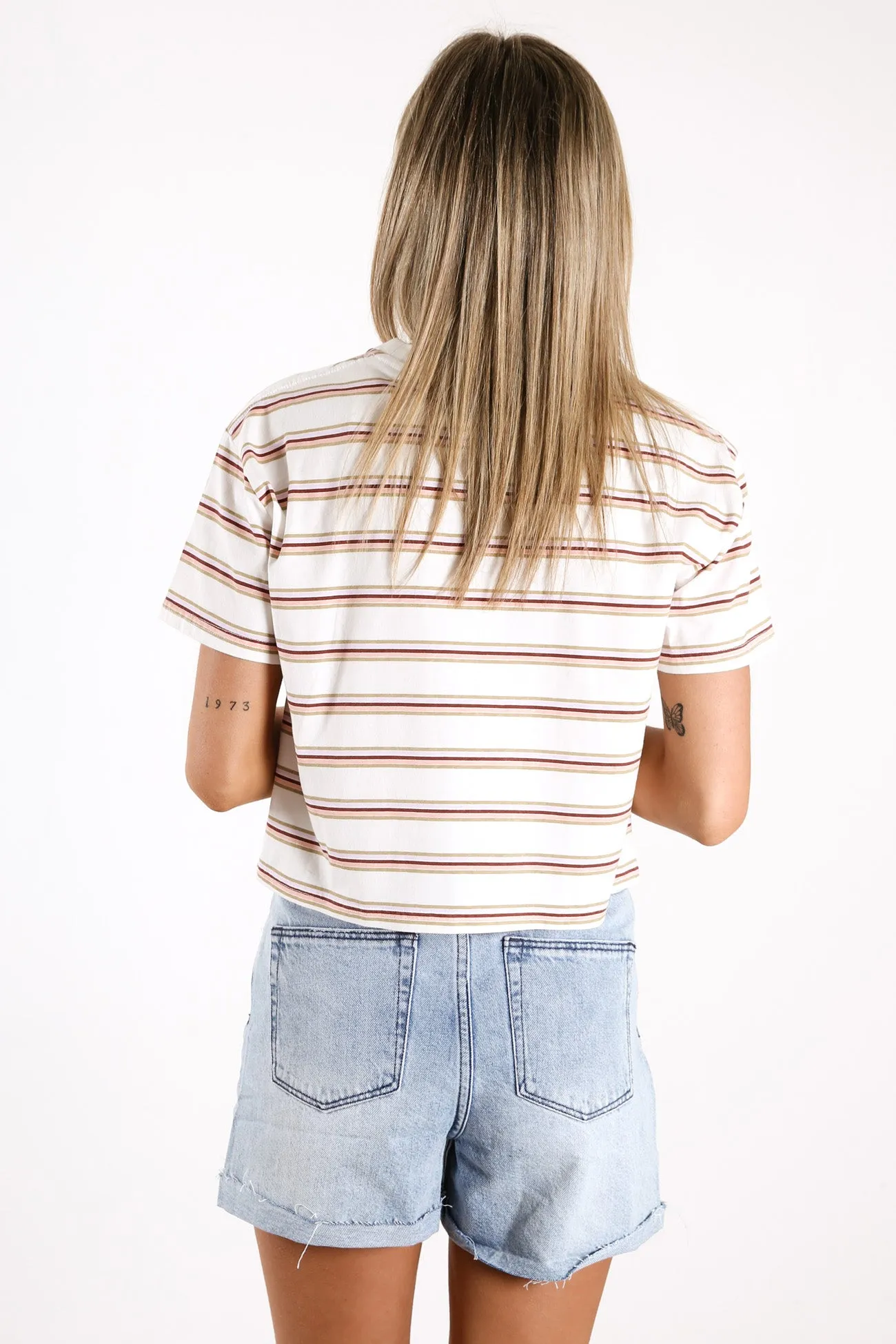 Throwback Crop Tee White