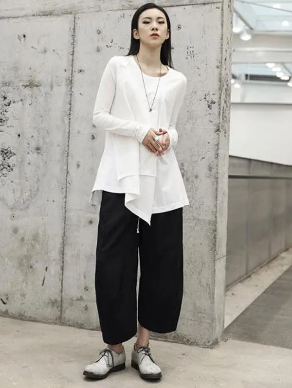 Vintage Irregular White Shirt