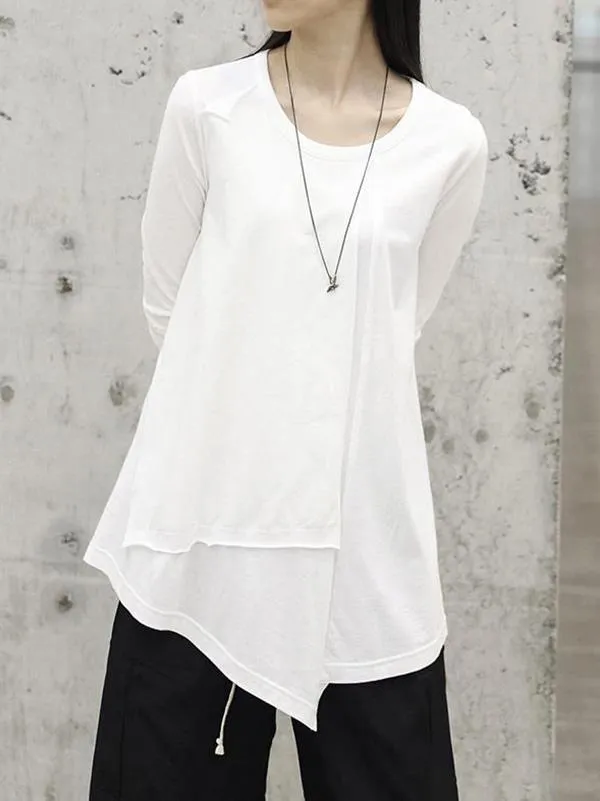 Vintage Irregular White Shirt
