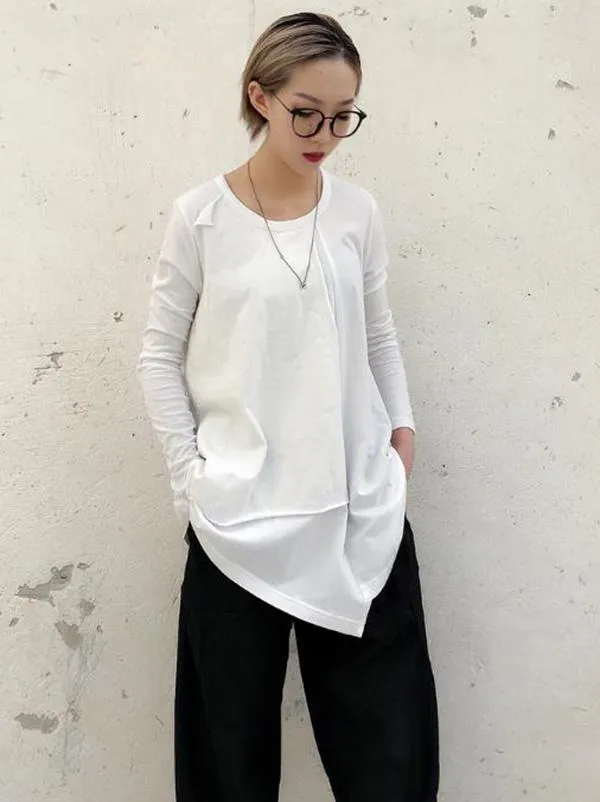 Vintage Irregular White Shirt