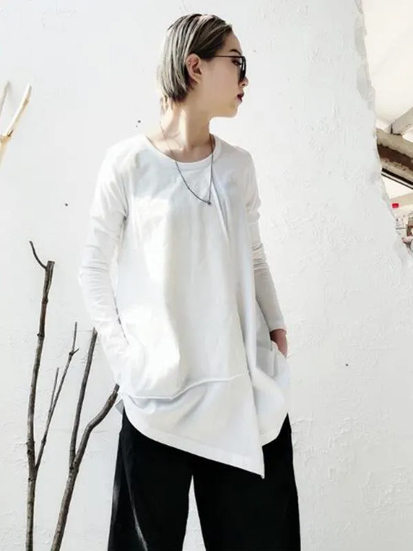 Vintage Irregular White Shirt