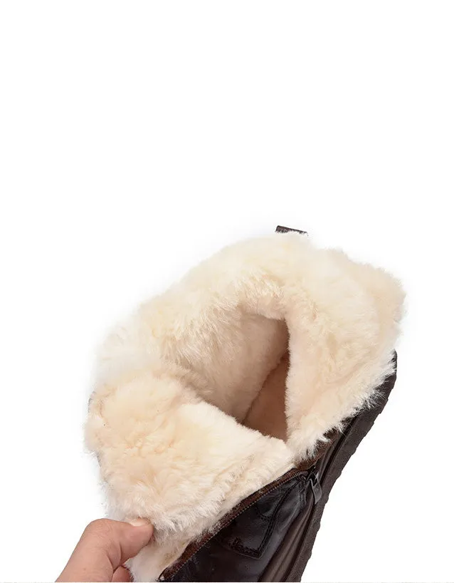 Waterproof Comfortable Winter Retro Boots With Fur