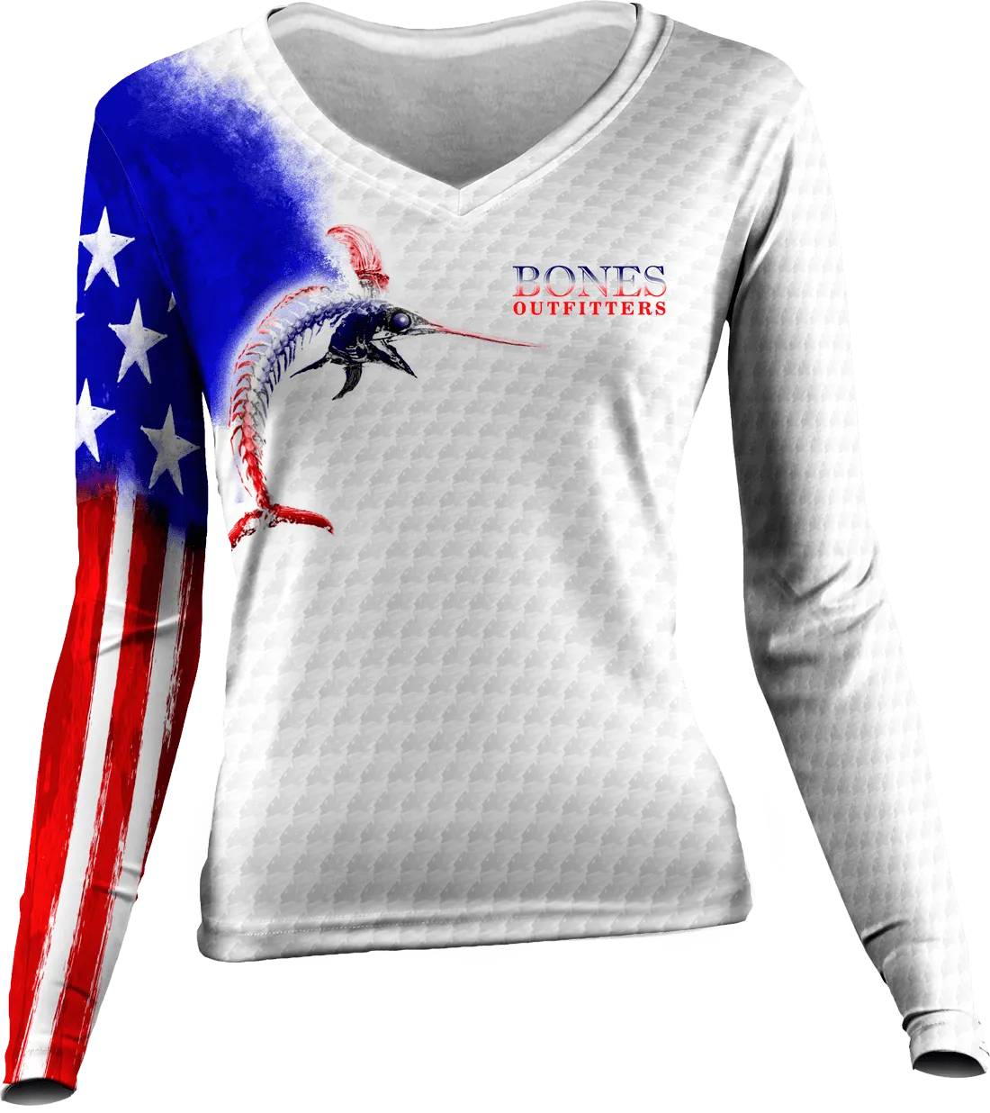 Womens Billfish Stars & Stripes Long Sleeve