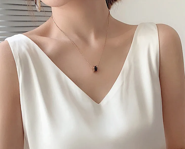 Women's  Casual V-Neck Satin Camisole Tank Top