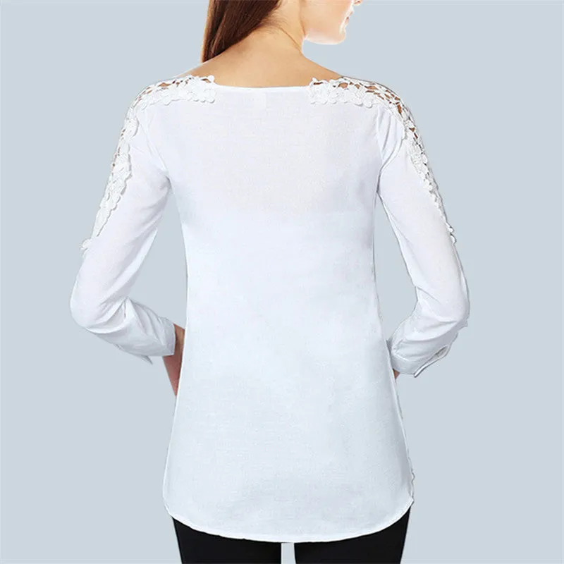 Women's Summer Long-Sleeved Chiffon Blouse