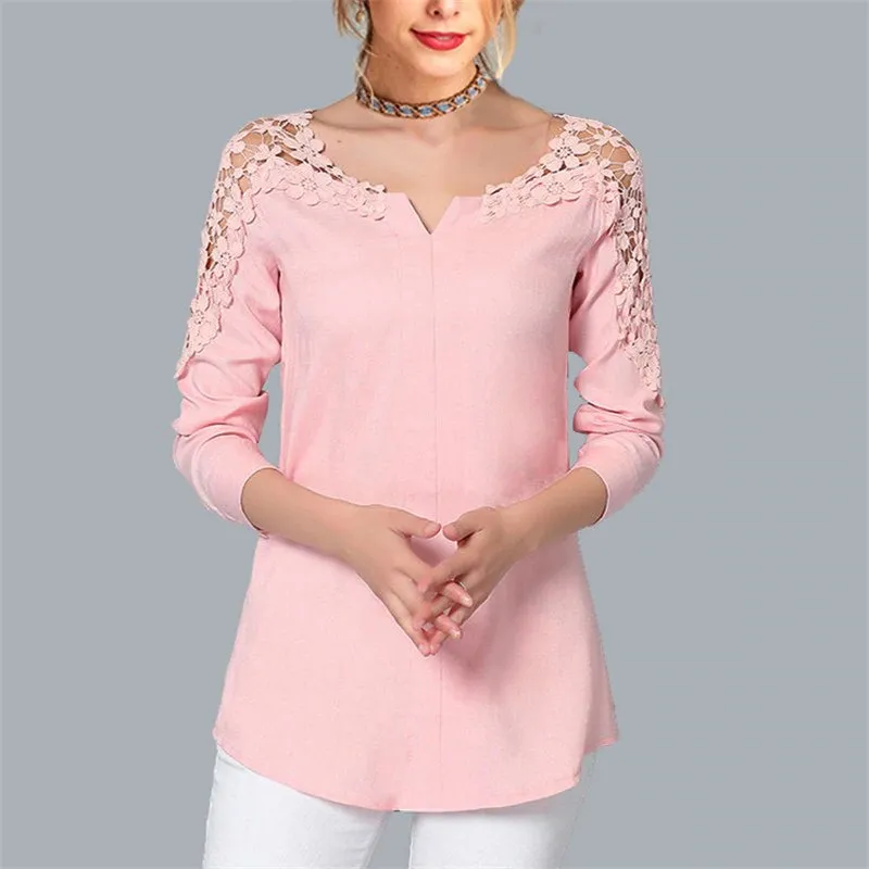 Women's Summer Long-Sleeved Chiffon Blouse