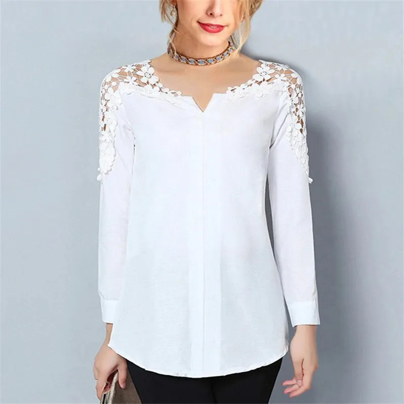 Women's Summer Long-Sleeved Chiffon Blouse