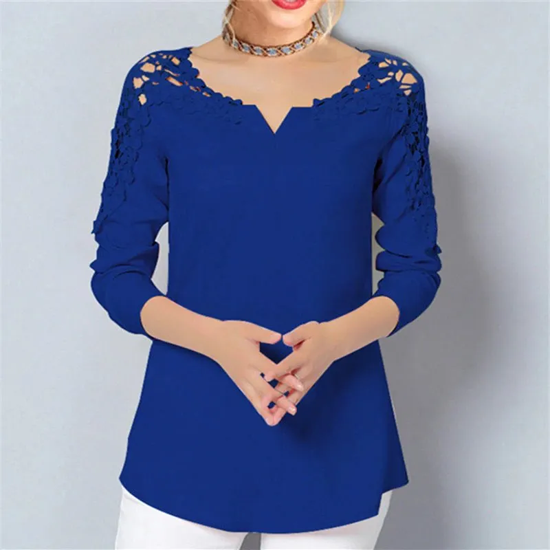 Women's Summer Long-Sleeved Chiffon Blouse