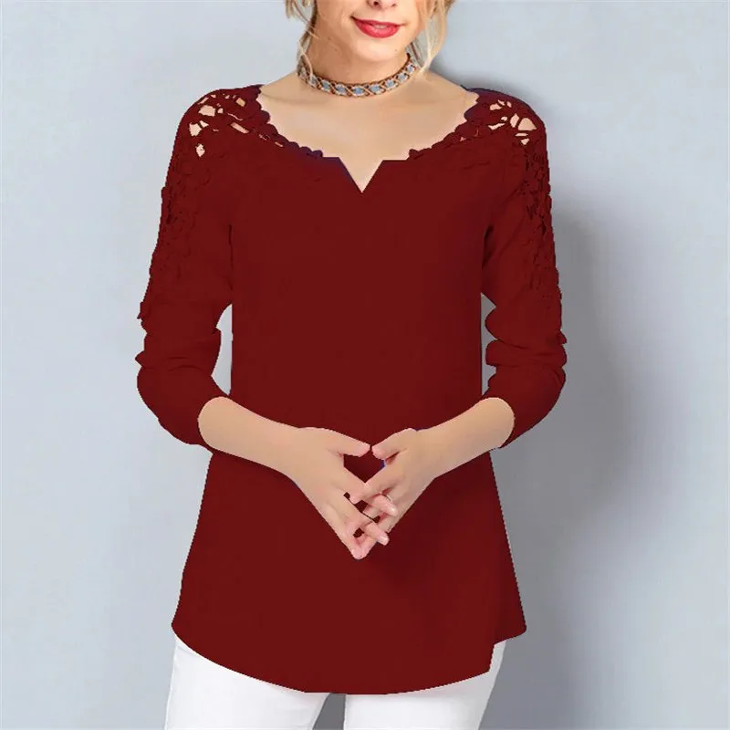 Women's Summer Long-Sleeved Chiffon Blouse