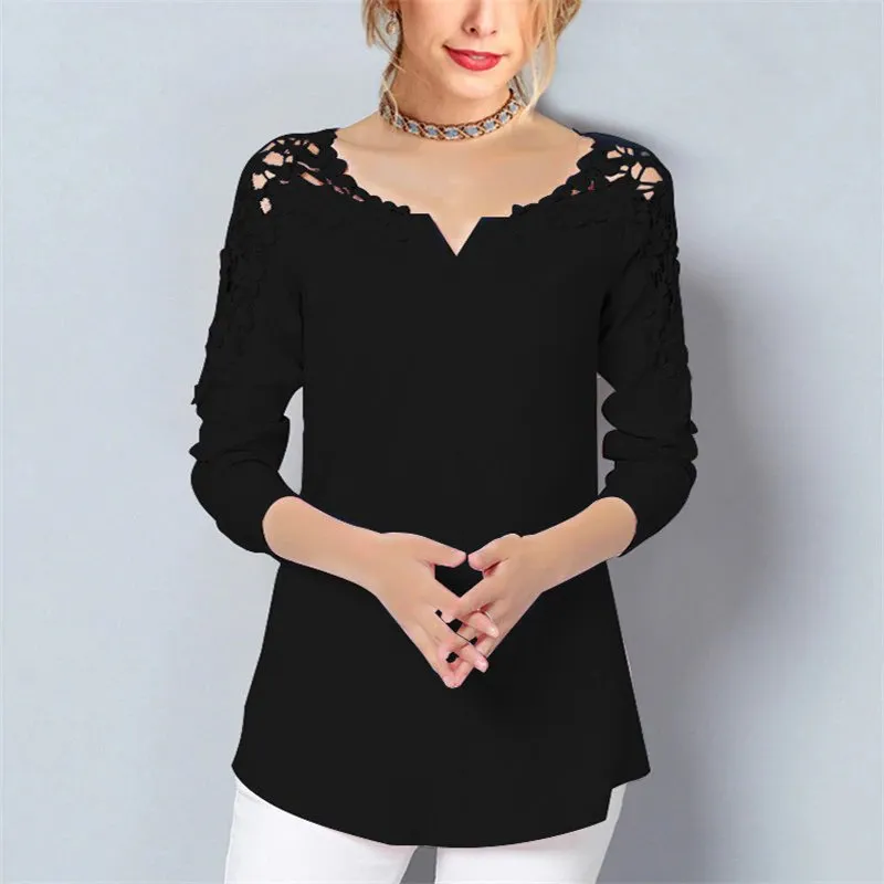 Women's Summer Long-Sleeved Chiffon Blouse