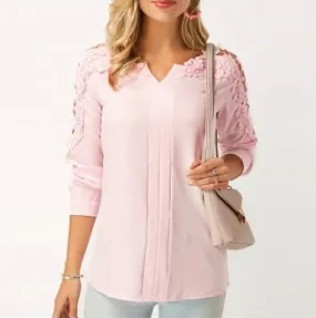 Women's Summer Long-Sleeved Chiffon Blouse