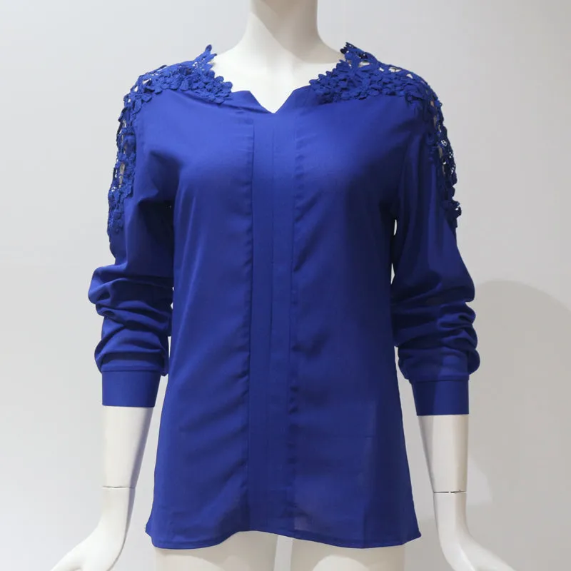 Women's Summer Long-Sleeved Chiffon Blouse