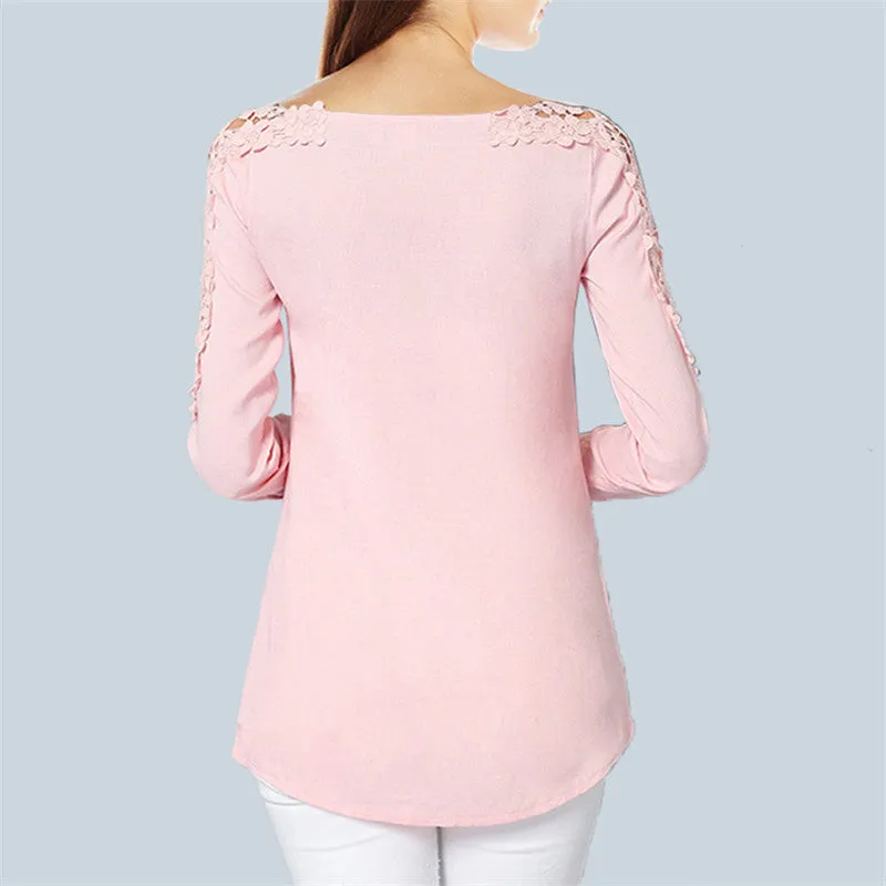 Women's Summer Long-Sleeved Chiffon Blouse