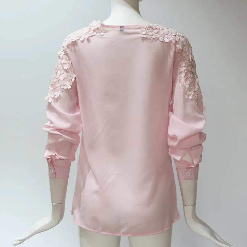 Women's Summer Long-Sleeved Chiffon Blouse