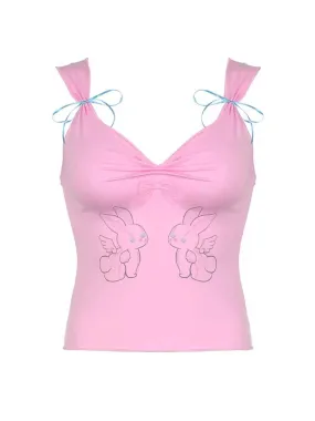Zulay Rabbit Print Top